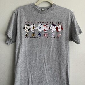 H&M Gray NHL Original Six Short Sleeve Tee